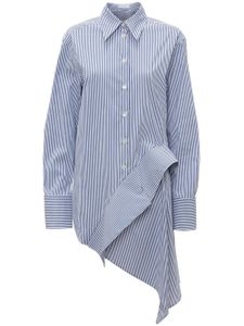 JW Anderson chemise drapée à rayures - Bleu