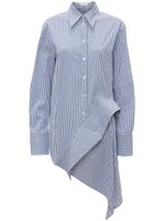 JW Anderson chemise drapée à rayures - Bleu - thumbnail