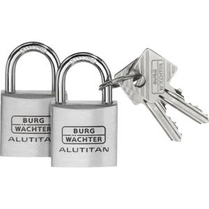 Burg Wächter 36161 Hangslot 40.00 mm Gelijksluitend Aluminium Sleutelslot