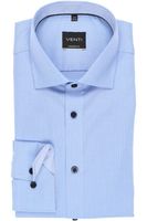Venti Modern Fit Overhemd middenblauw, Faux-uni