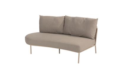 Comino organische 2-zits lounge bank eindmodule rechts latte - 4so