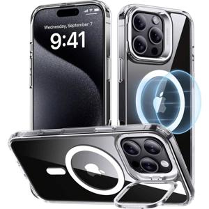 ESR Classic Hybrid HaloLock Case + Stash Stand Backcover Apple iPhone 16 Pro Max Transparant MagSafe compatible