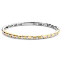 TI SENTO-Milano 2955ZY Armband Bangle zilver-zirconia goudkleurig-wit 4 mm 60 mm - thumbnail