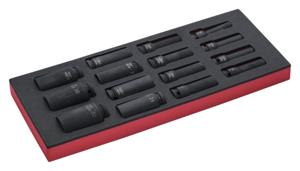 Bahco Foaminlay Fit&Go 1/3 met lange slagdoppen 1/2" - 15-delig - FF1E2213