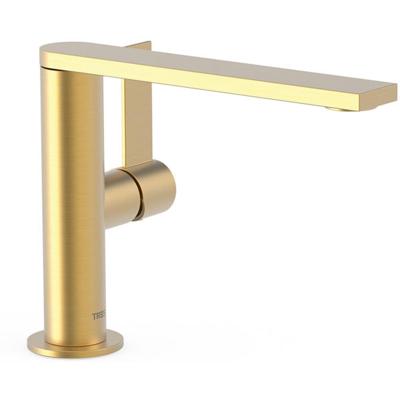 Wastafelkraan Tres Project | Opbouw | Draaibare uitloop | Mengkraan | Standaard model | 1-hendel | Rond | 24k Goud mat
