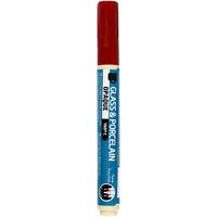 Creativ Company Glas- en porseleinstift, lijndikte 2-4 mm, dekkend, donkerrood, 1 stuk