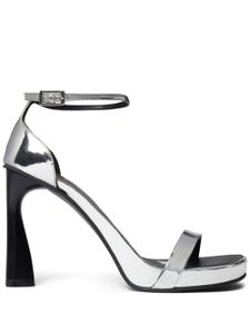 Stella McCartney sandales métallisées Elsa 100 mm à détail de nœud - Argent