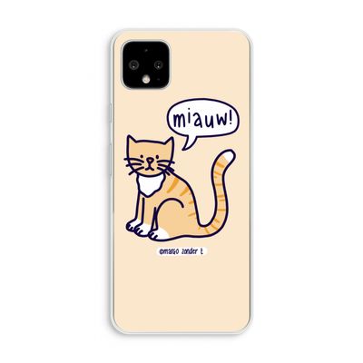 Miauw: Pixel 4 XL Transparant Hoesje
