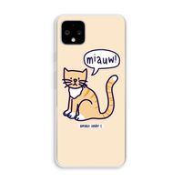 Miauw: Pixel 4 XL Transparant Hoesje