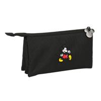 Pennenetui met 3 vakken Mickey Mouse Clubhouse Premium Zwart 22 x 12 x 3 cm