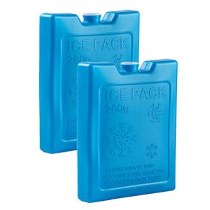 8x stuks 260 grams koelelementen 13 x 10.5 cm kobalt blauw