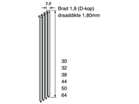 Dutack Brad DA18 CRvs 38 mm doos 4 duizend - 5150016