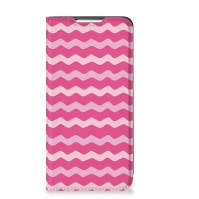 Samsung Galaxy S22 | Hoesje met Magneet | Waves Pink Samsung Galaxy S22 | Hoesje met Magneet | Waves Pink