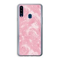 Abstract Painting Pink: Samsung Galaxy A20s Transparant Hoesje
