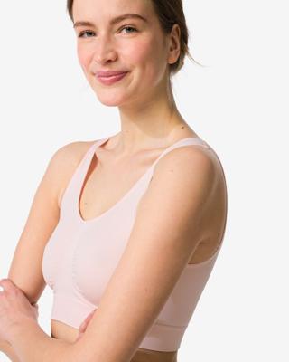 HEMA Niet voorgevormde top zonder beugel naadloos lichtroze (lichtroze)