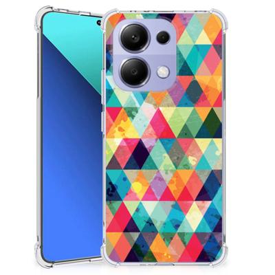 Xiaomi Redmi Note 13 4G Doorzichtige Silicone Hoesje Geruit Xiaomi Redmi Note 13 4G Doorzichtige Silicone Hoesje Geruit