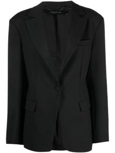 Federica Tosi blazer cintré à simple boutonnage - Noir