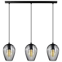 Eglo Vintage hanglamp Newtown Beam 3-lichts 70cm zwart 49478 - thumbnail