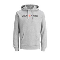 JACK & JONES ESSENTIALS hoodie JJECORP met logo grijs melange - thumbnail