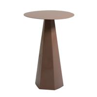 Giga Meubel - Bijzettafel Rond - Taupe Metaal - 40x40x48cm - Sika