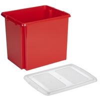 Sunware opslagbox kunststof 45 liter rood 45 x 36 x 36 cm met deksel - thumbnail