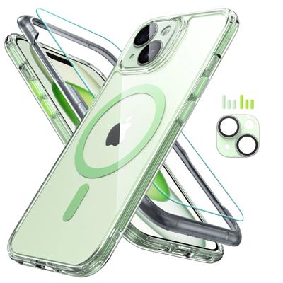 iPhone 15 Classic Pro Case (HaloLock) Set - Clear Green iPhone 15 Classic Pro Case (HaloLock) Set - Clear Green