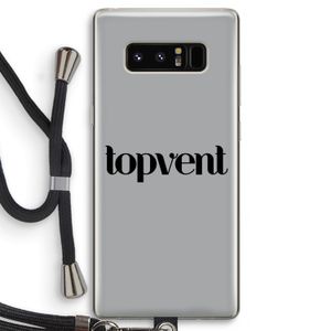 Topvent Grijs Zwart: Samsung Galaxy Note 8 Transparant Hoesje met koord