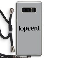 Topvent Grijs Zwart: Samsung Galaxy Note 8 Transparant Hoesje met koord
