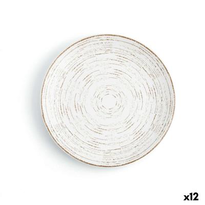Eetbord Ariane Tornado White Tweekleurig Keramisch Ø 18 cm (12 Stuks)