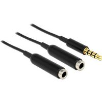DeLOCK 65575 audio kabel 0,25 m 3.5mm 2x3.5mm Zwart - thumbnail