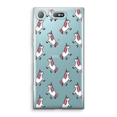 Eenhoorns overal: Sony Xperia XZ1 Compact Transparant Hoesje Eenhoorns overal: Sony Xperia XZ1 Compact Transparant Hoesje