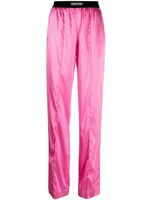 TOM FORD pantalon droit à taille à logo - Rose - thumbnail