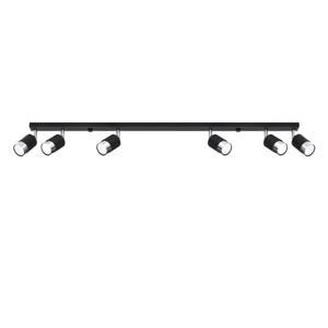 Plafondlamp NERO 6 zwart/chroom