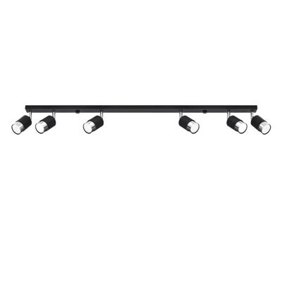 Plafondlamp NERO 6 zwart/chroom