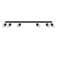 Plafondlamp NERO 6 zwart/chroom
