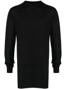 Rick Owens chemise longue à col rond - Noir