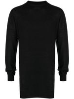 Rick Owens chemise longue à col rond - Noir - thumbnail