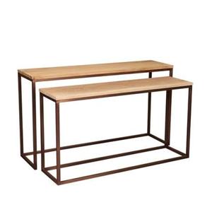 PTMD Zoah Copper mango wood rectangle sidetable SV2