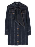 Balmain Kids robe en jean à boutons gravés - Noir