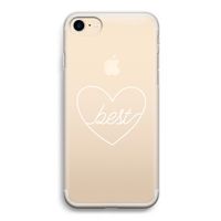 Best heart pastel: iPhone 7 Transparant Hoesje