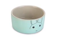 Beeztees Beeztees Konijnenbakje Joela Keramiek Grijs/Mint Diam. 12cmx5,5cm