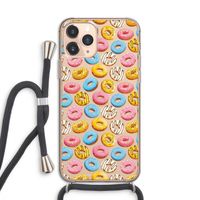 Pink donuts: iPhone 11 Pro Transparant Hoesje met koord
