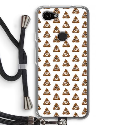 Poop emoji: Pixel 3a Transparant Hoesje met koord