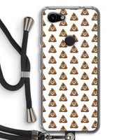 Poop emoji: Pixel 3a Transparant Hoesje met koord