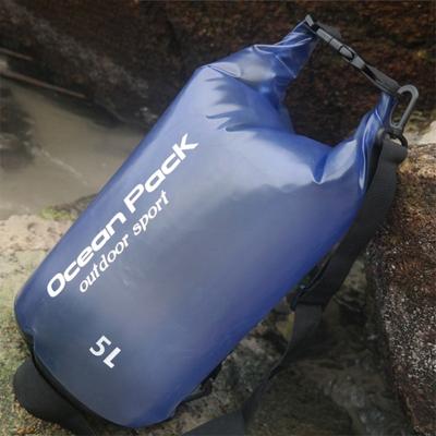 Outdoor waterdichte enkele schouder droge zak droge zak PVC vat tas capaciteit: 5L (blauw) Outdoor waterdichte enkele schouder droge zak droge zak PVC vat tas capaciteit: 5L (blauw)