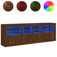 vidaXL Dressoir met LED-verlichting 202x37x67 cm bruin eikenkleur - thumbnail