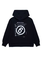 MM6 Maison Margiela Kids hoodie en coton à logo imprimé - Noir