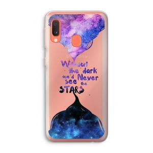 Stars quote: Samsung Galaxy A20e Transparant Hoesje