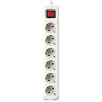 Stopcontactenstrip 6 Tomas met Interruptor Silver Electronics Wit Afmeting 1,5 m Stopcontactenstrip 6 Tomas met Interruptor Silver Electronics Wit Afmeting 1,5 m