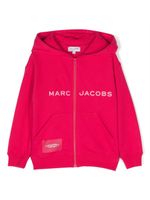 Marc Jacobs Kids hoodie zippé à logo imprimé - Rose - thumbnail